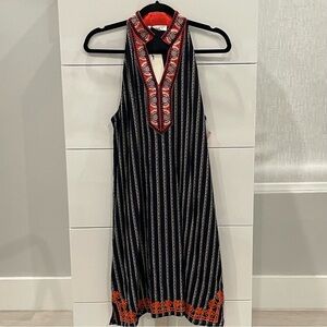 NWT THML tribal sleeveless embroidered dress size M